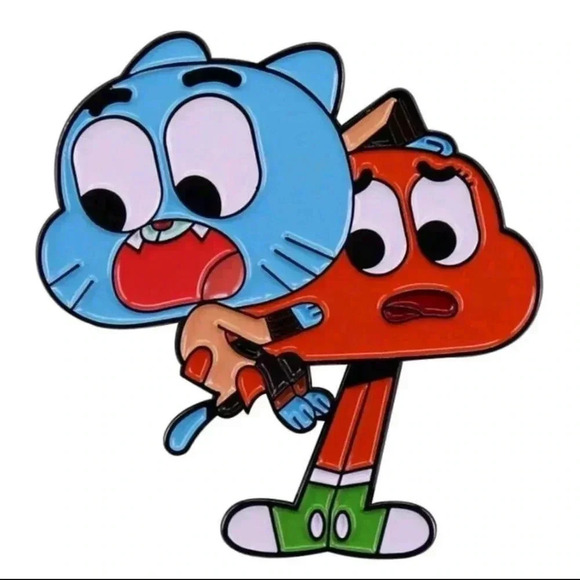 None Accessories - Gumball funny TV show kids enamel pin brooch charm purse bag decor satchel box